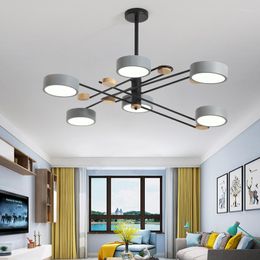 Chandeliers Nordic Living Room Bedroom Simple And Versatile Household Lamps Led Model Low Floor Chandelier