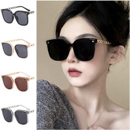 Women Sunglasses Cat Eye Sun Glasses Oversize Frame Adumbral Anti-UV Spectacles Hollow Temples Eyeglasses Ornamental