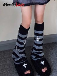 Socks Hosiery Morebylady Harajuku Japanese Lolita Sweet Girl Leg Warmers Knitted Foot Cover Women Autumn Winter JK Leg Warmer Socks Heap T221107