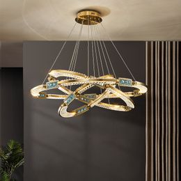Restaurant decorations hotel living room chandelier lamps home decor pendant light fixture modern crystal ceiling