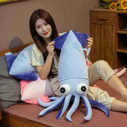 Squid Plush Kawaii Doll Soft Toy Cute Food Pillow Squishy Toy Comforting Gift Giant Hugs Anime Plushie J220729