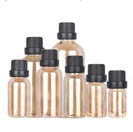 30ml 50ml Amber essential oil bottle light proof medicine portable water replenishing glass bottle