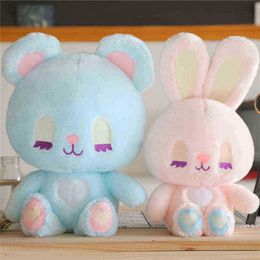 4065Cm Kawaii Dream Series Sleeping Teddy Bear Rabbit Plush Toys Baby Soft Cuddle Rabbits Bear Pillow Birthday Gift J220729