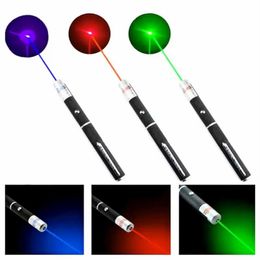 5mW 532nm Grönt Rött Ljus Laserpekare Laser Pen Beam För SOS Montering Nattjakt Undervisning Xmas Present Opp-paket