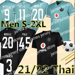 Soccer Jerseys Pirates Soccer Jerseys 21 22 Home Away Jaune Noir 2021 2022 Africa maillot de football Mosele Hotto Pule Mabasa Lorch Nyauza Monyane Chemise