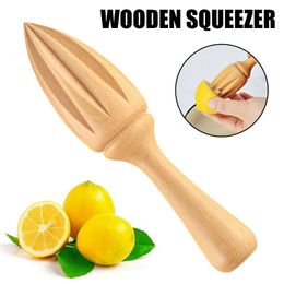 1pc Ten-corner Shape Wooden Lemon Squeezer Hand Press Manual Juicer Fruit Orange Citrus Juice Extractor Reamers Kitchen Products