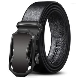Belts Men Metal Automatic Buckle Brand High Quality Leather PU For Luxury Work Business Strap
