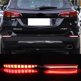 1 Set Car LED Rear Bumper Tail Lights For Chevrolet Equinox 2017 2018 2019 2020 2021 2022 Reflector Lamp Brake Stop Light turn signal