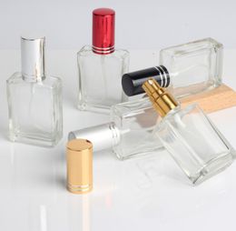 100pcs 15ml Square Travel Packaging Glass Refillable Perfume Bottle Sprayer Pump Perfume Bottles Container