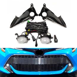 1 Set LED Front Bumper Fog Light for Toyota Corolla Hatchback 2019 2020 2021 4 Doors with Wires Switch Harness Kit Fog lamp