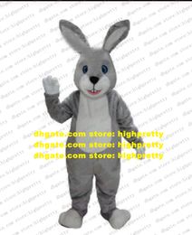 Gray Easter Bunny Rabbit Hare Mascot Costume Adult Cartoon Character Outfit Annual Dinner Kindergarten Pet Shop zz7697