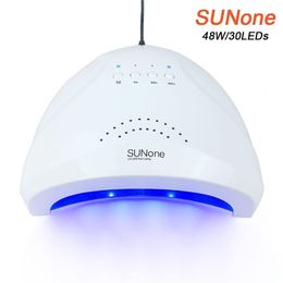 Nail Dryers SUNone 48W UV Lamp For Dryer 30PCS LED Manicure Curing Poly Gel Polish Drye With Motion Sensing Tools 221107