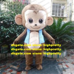 Lovely Monkey Mascot Costume Adult Cartoon Character Outfit Suit Conference Presentation Department Store zz7834