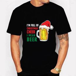 Men's T Shirts Christmas Cheer I Men Beer Funny Male Ladie T-shirt Casual Basis O-collar Black Shirt Short Sleeve Drop Ship