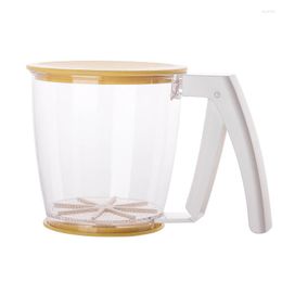Baking Tools Handheld Press Cup Flour Sieve With Lid Sifter Icing Sugar Powder Strainer Philtre