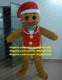 Advertising Boy Gingerbread Man Mascot Costume Adult Cartoon Character Outfit Suit Welcome Reception Drum Up Business zz7752