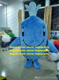 Blue Whale Cetacean Mascot Costume Adult Cartoon Character Outfit Suit Cartoon Figure Cartoons Clothing zz7961