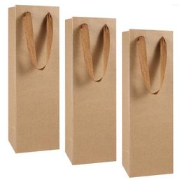 Gift Wrap 12 Bags Christmas Kraft Paper Bag Bottle For Gifts