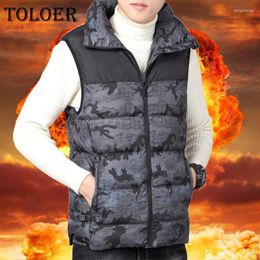 Men's Vests 2022 Heated Camouflage Vest Jacket Fashion Men Coat Intelligent USB Electric Heating Thermal Warm Clothes Male Winter
