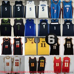 CUSTOM XS-6XL Basketball 5 Paolo Banchero Trikots genäht Mann Frauen Kinder 1 Anthony Edwards 7 Chet Holmgren Trae 11 Young Jersey Weiß Schwarz Blau Jugend Jungen