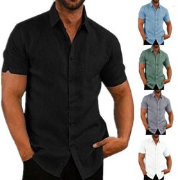 Men's T Shirts Terrific Men Top All Match Turn-down Collar Cardigan Wear-resistant