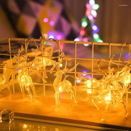 Strings LED Run Deer Elk-shaped Light String Christmas Butterfly Lights Xmas Tree Lantern Decor For Fairy Bedroom