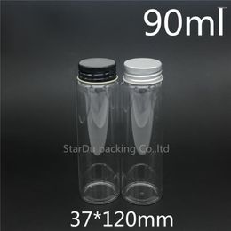 Storage Bottles 500pcs/lot 37 120mm 90ml Screw Neck Glass Bottle For Vinegar Or Alcohol Carft/storage Candy Liquid Cosmetic