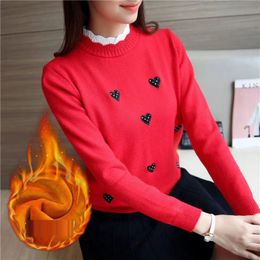 QNPQYX Women Turtleneck Sweater Solid Color Embroidery Cartoon Panda Bear Cute Streetwear Pullovers Knitted Female Clothes Tops