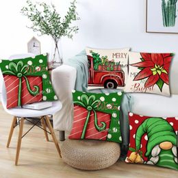 Pillow Christmas Pillowcase Xmas Theme Soft Bedroom Sofa Couch Cover Decor For Office