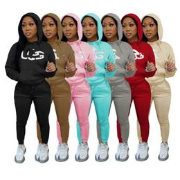 2024 Designer Brand Jogging Suits Women Tracksuits fleece Two piece sets Long Sleeve hoodies pants Sweatsuits letter Embroidery sport Clothes Lady Outfit 8860.5