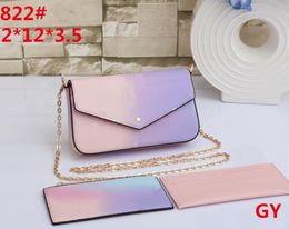 Newest 3 pieces Diamond Mini Fashion Bags Quality PU Leather Women's Designer Handbag Chain Crossbody Bag Shoulder Messenger wallet