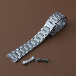 curved Ends Watchbands for replacement Stainless steel watch band strap solid links silver and gold Colour 14 15 16 17 18 19 2312N