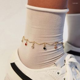 Anklets Wedding Women High Heel Foot Ankle Thin Chains Barefoot Sandals Beach Jewellery Sexy Female Multicolor Diamond Anklet Girl Student