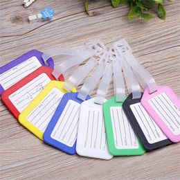 Luggage Tag Shipping Plastic Baggage Tags Women Men Suitcase Holder Bag Label Travel Accessories