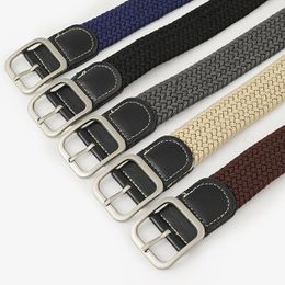 Belts Canvas Woven Belt For Unisex Fashion Casual Elastic Nylon Girdle Outdoor Sports Tactics Hunting Jeans Decoration Youth Waistband