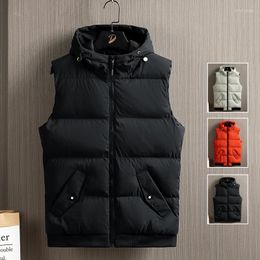 Men's Vests Japan Style Trend Padding Vest Male 2022 Winter Chic Casual Hip Hop Loose Plus Size Stand All-match Men Thicken Fashion