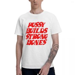 Мужские рубашки киска строят сильные кости чисто хлопковые круглые футболка мужская футболка с коротким рукавом с коротким рукавом плюс подарки