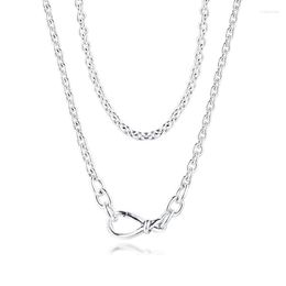 Chains GPY Necklace Chunky Infinity Knot Necklaces Sterling Silver 925 Jewellery Women Collare Mujer Naszyjnik Colar Joyas De Plata