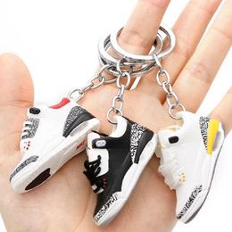 Designer fashion sport shoe keychains hot 3D model basketball shoes key ring fashion accessories car bag pendant gift