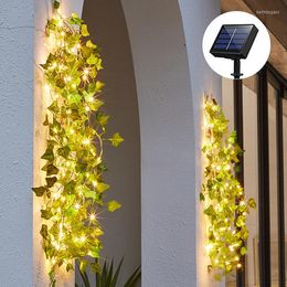 Strings Artificial Leaf Lights Garland Fairy String 5/10 Metres Green Vine Light Outdoor Party Garden Decor Statue Led Lantern