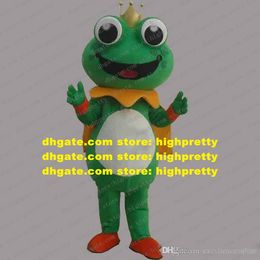 Frog Prince Mascot Costume Adult Cartoon Character Outfit Suit Exhibition Exposition Anniversary Of The Activity zz7910