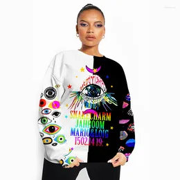 Women's Hoodies Spring Autumn Round Neck Sweater Black European And American Urban Casual Tide Brand Printed Turtleneck Korean Tie-Dye