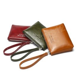 PU Leather Zipper Wallet Mini Fashion Key Card Holder for Women Outdoor Travel Portable Coin Purse Pouch Luxury Bag