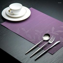 Table Mats Fyjafon 4/6pieces Kitchen Set Heat Protection PVC Mat Placemats Anti-slip For Dining 45 30