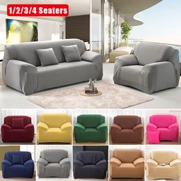 Chair Covers Elastic Solid Colour Sofa For Living Room Cover Corner Couch Slipcover ArmChair Protector 1/2/3/4 Seater