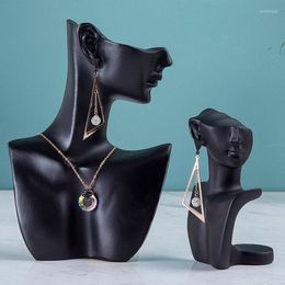 Jewellery Pouches Resin Mannequin Bust For Women Necklace Display Rack Pendant Earring Stand Holder Show Decorate Exhibition Shelf Props