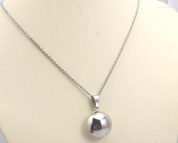 Pendant Necklaces Original 316L Stainless Steel Round Necklace Fashion Blank Silver Colour For Women Jewellery