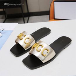 Designer Sandalen Mode GGity Flache Slides Frau Ferse Schuhe Doppel G Flip-Flops Luxus Hausschuhe Leder Sandalen dfggd