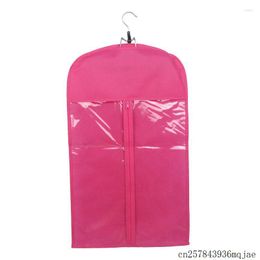 Storage Boxes 100Sets Hair Extension Packaging Suit White Zipper Bag And Hanger For Packing Pink Black