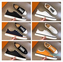 Luxury Designers Men Casual Shoes Sneakers Genuine Leather Canvas Flat Trainers Outdoor Walking Runner skateboard Shoe 38-44